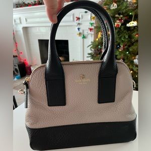NWT Kate Spade Southport Avenue Small Jenny Bag Leather Black Cream Convertible